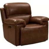 Sedrick Power Recliner in Spence Caramel Brown Leather